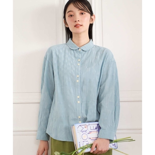 ジャンニ・ロ・ジュディチェ（GIANNI LO GIUDICE）/[洗える]シャドーボイルドット前開きブラウス
