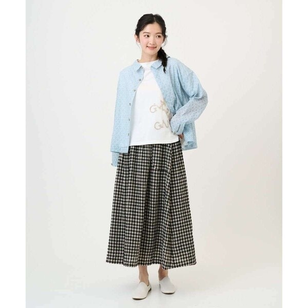 ジャンニ・ロ・ジュディチェ（GIANNI LO GIUDICE）/[洗える]リネンコットンギンガムチェックスカート_6
