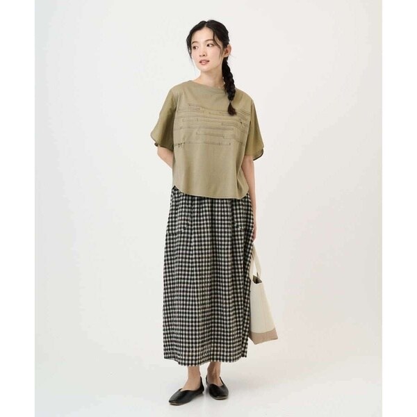 ジャンニ・ロ・ジュディチェ（GIANNI LO GIUDICE）/[洗える]リネンコットンギンガムチェックスカート_7