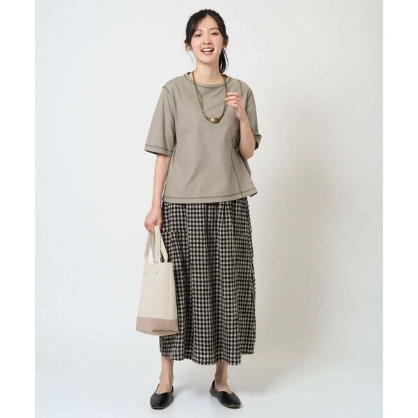 ジャンニ・ロ・ジュディチェ（GIANNI LO GIUDICE）/[洗える]リネンコットンギンガムチェックスカート_12