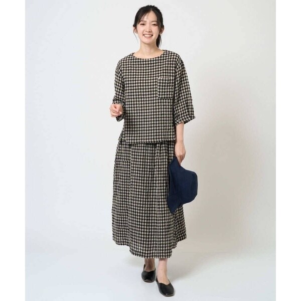 ジャンニ・ロ・ジュディチェ（GIANNI LO GIUDICE）/[洗える]リネンコットンギンガムチェックスカート_13