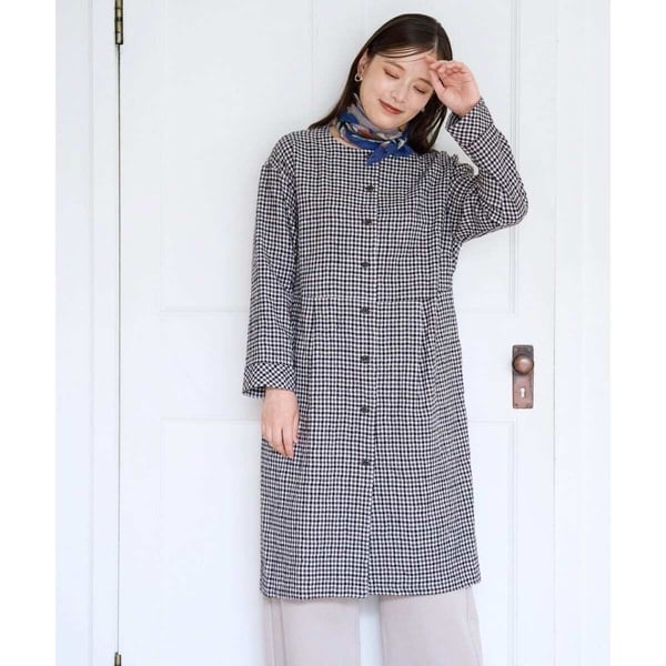 【NEW】ジャンニ・ロ・ジュディチェ（GIANNI LO GIUDICE）/[日本製]コットンウールギンガムチェックシャツワンピース