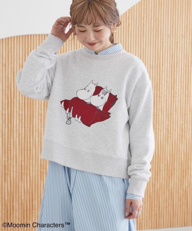 【NEW】アメリカンホリック（AMERICAN HOLIC）/Moomin フロッキープリント裏毛プルオーバーの通販は