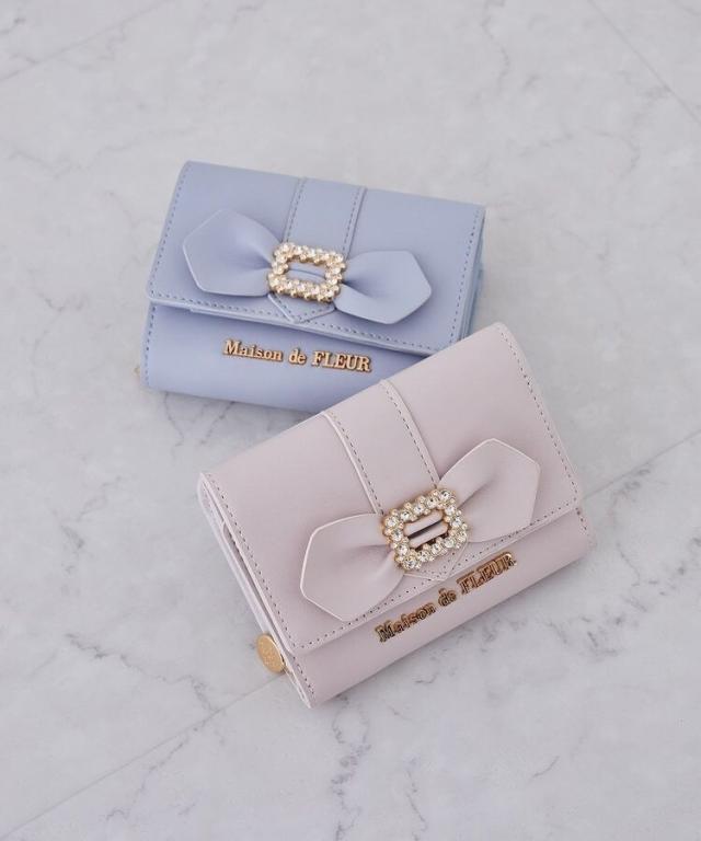 メゾン ド フルール（Maison de FLEUR）/ビジューバックルリボンウォレットの通販は