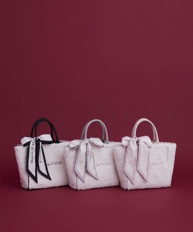 メゾン ド フルール（Maison de FLEUR）/スカーフ付きボア2WayMトートバッグ