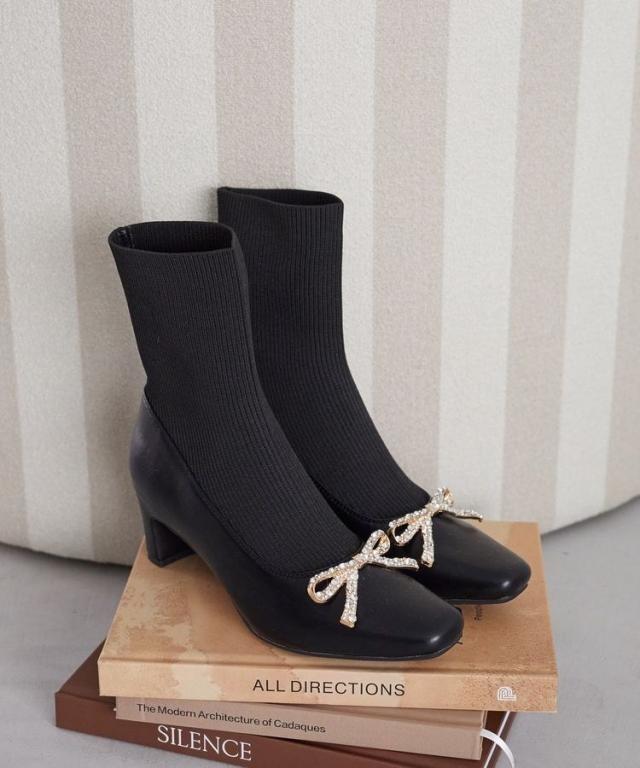 メゾン ド フルール（Maison de FLEUR）/リボンビジューニットブーツ_2