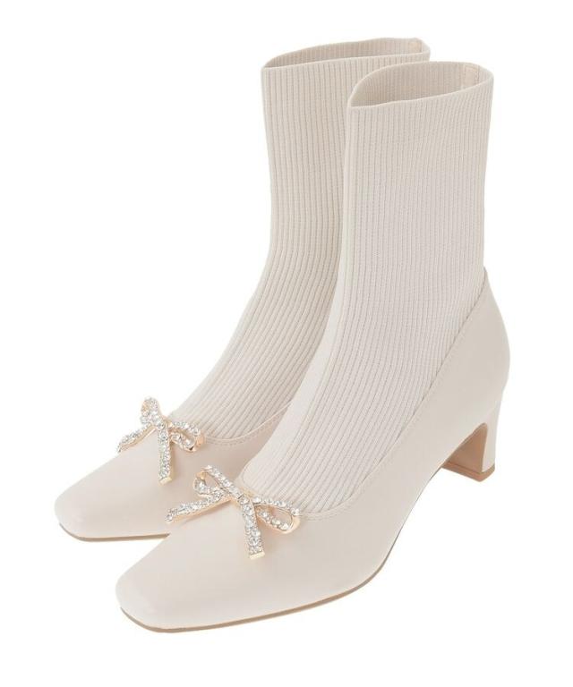 メゾン ド フルール（Maison de FLEUR）/リボンビジューニットブーツ_7