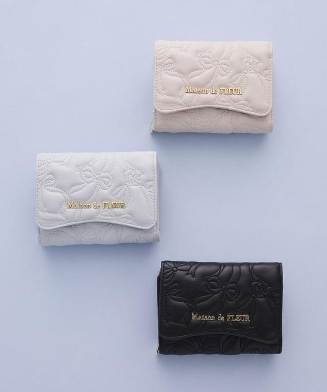 メゾン ド フルール（Maison de FLEUR）/リボンキルティングウォレット