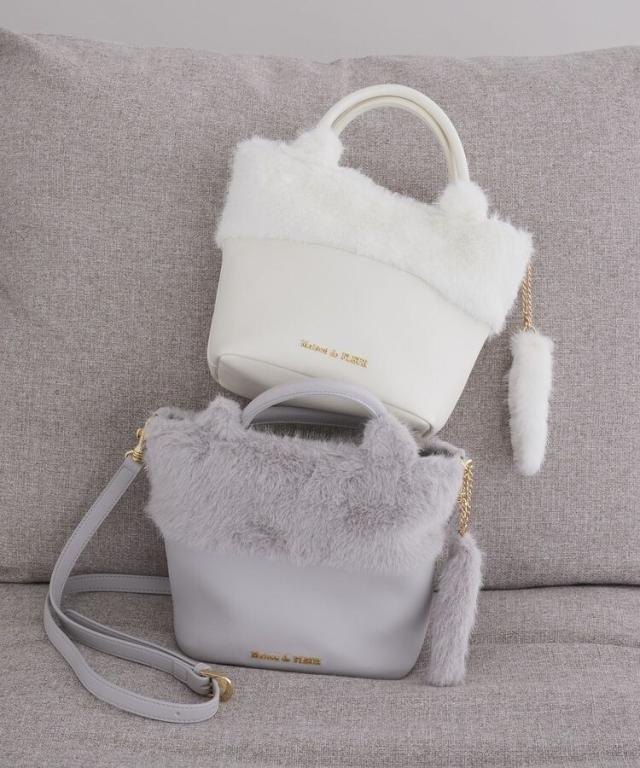 メゾン ド フルール（Maison de FLEUR）/ねこフェイクファーバッグ