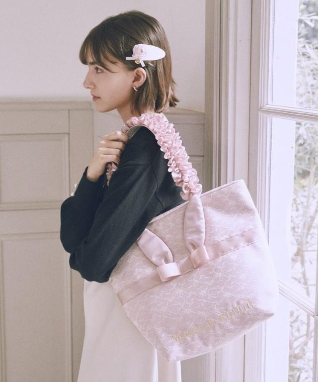 メゾン ド フルール（Maison de FLEUR）/【A4対応】ラビットフリルハンドルトートバッグ_2
