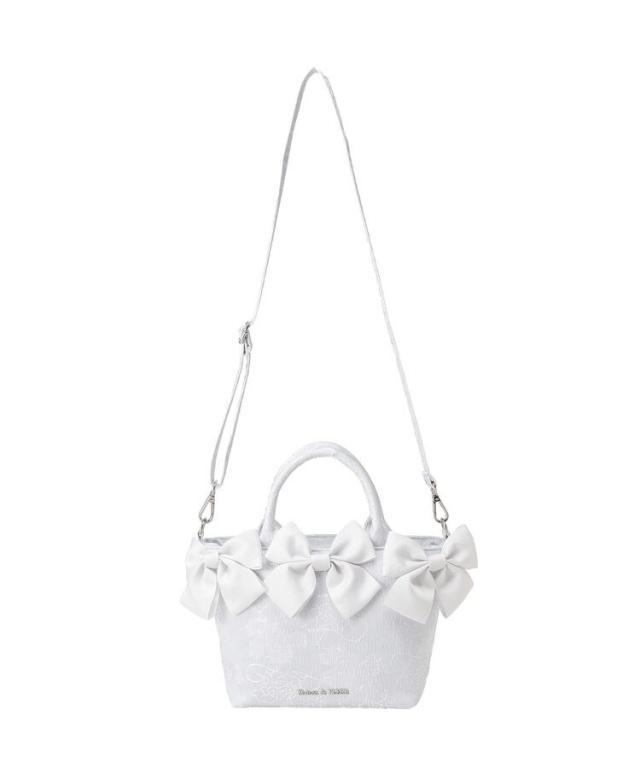 【NEW】メゾン ド フルール（Maison de FLEUR）/【Sサイズ／2Way】ブルーマニアボリュームリボン2WayトートSバッグ_8