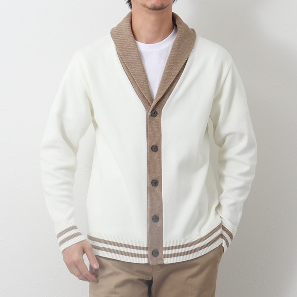 ノーリーズ/ミラノリブ ショールカラーカーディガン ※手洗い可能