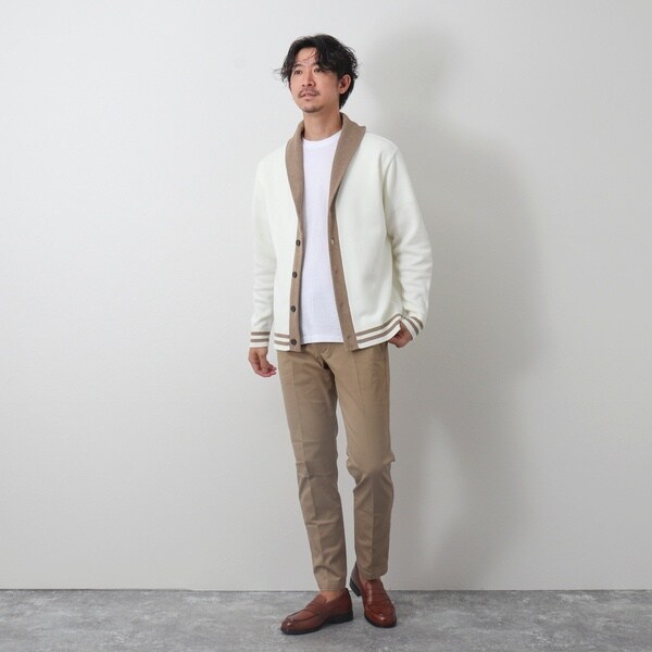 ノーリーズ/ミラノリブ ショールカラーカーディガン ※手洗い可能の通販