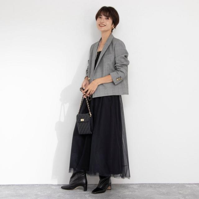＜飯豊まりえさん着用＞グレンチェックショートジャケット ノーリーズ（NOLLEY'S）/＜飯豊まりえさん着用＞グレンチェック