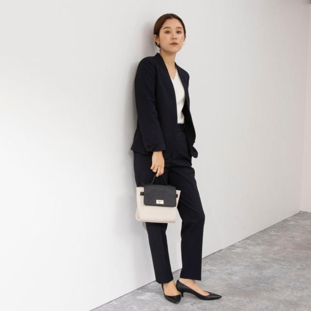 ノーリーズ（NOLLEY’S）/《セットアップ対応》ウォッシャブルウール調サージ テーパードパンツ