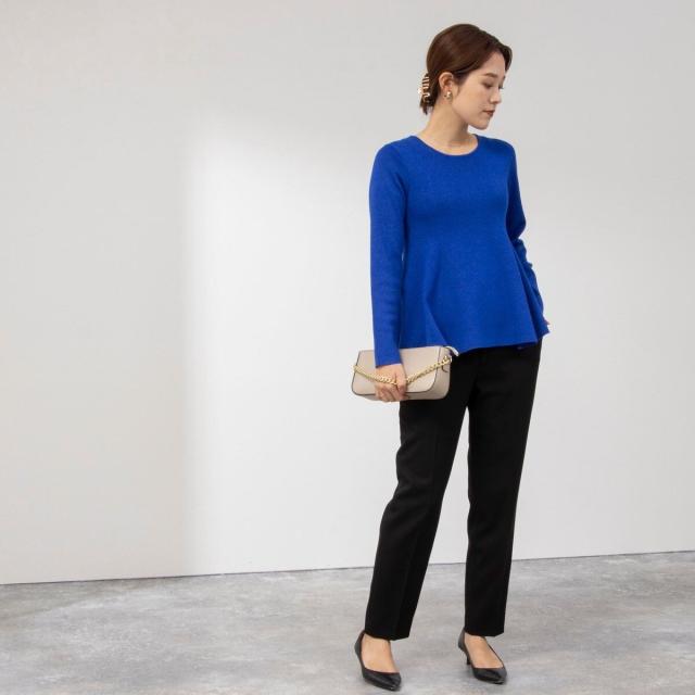 ノーリーズ（NOLLEY’S）/《セットアップ対応》ウォッシャブルウール調サージ テーパードパンツ