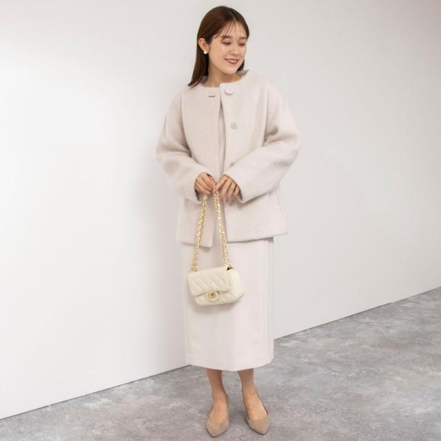美品♡UNITED ARROWSシャギー チェック ショート コートNALYA社 ノーリーズ（NOLLEY'S）/シャギーショートコートの通販はau PAY