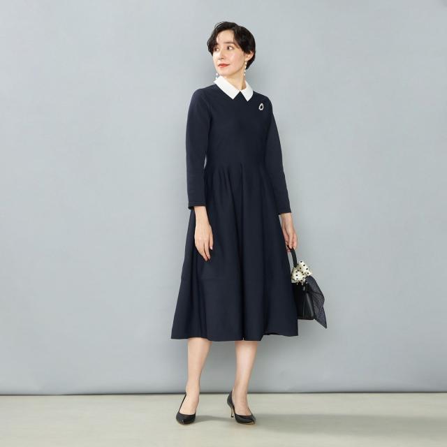 ノーリーズ（NOLLEY’S）/《親子セット着用対応》《手洗い可能》白襟ワンピース