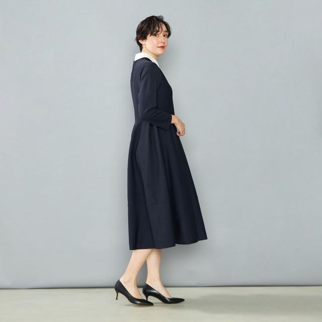 ノーリーズ（NOLLEY’S）/《親子セット着用対応》《手洗い可能》白襟ワンピース