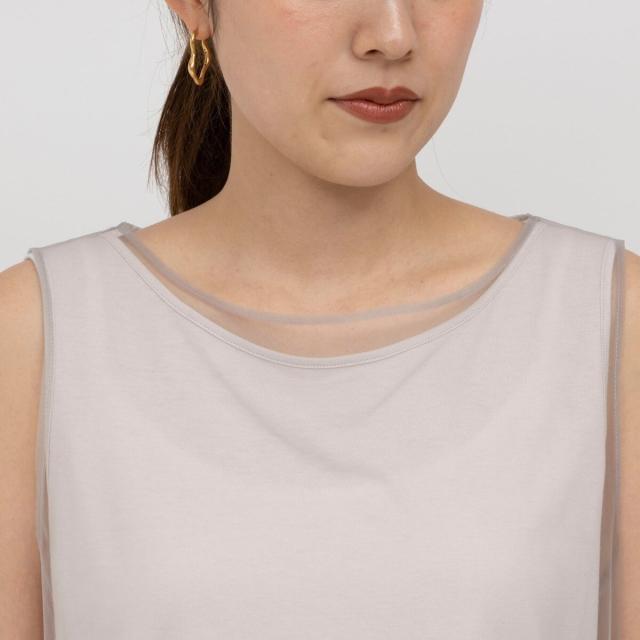 ノーリーズ（NOLLEY'S）/2WAYチュール ノースリーブブラウス