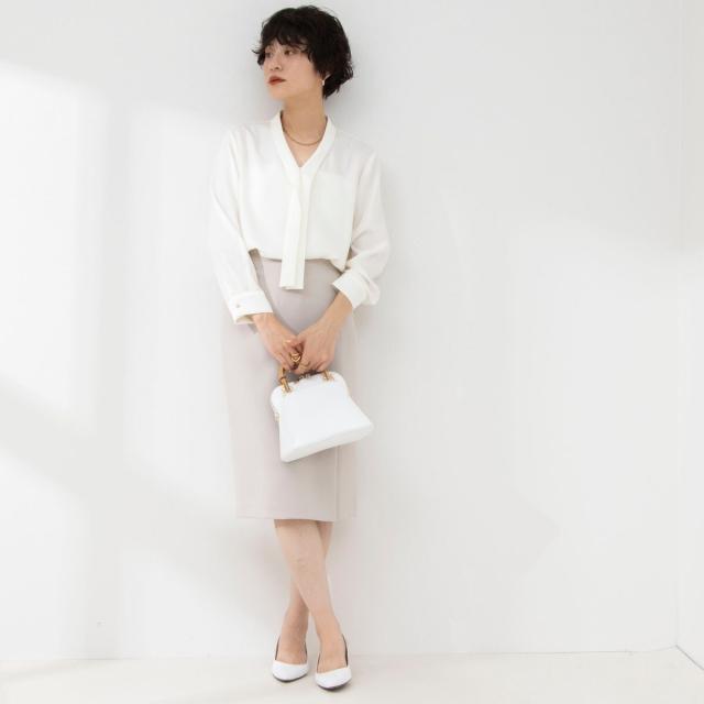 ノーリーズ（NOLLEY’S）/《セットアップ対応》撥水ダブルクロスサイドスリットスカート