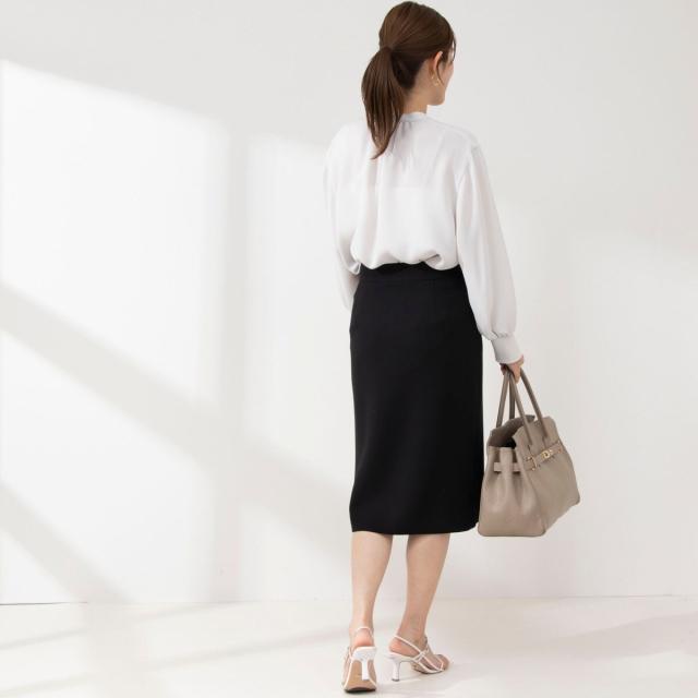 ノーリーズ（NOLLEY’S）/《セットアップ対応》撥水ダブルクロスサイドスリットスカート