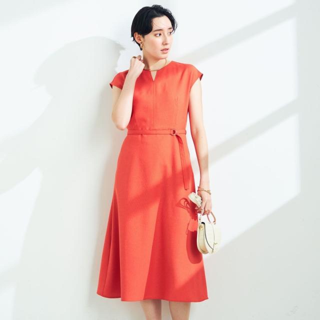 ノーリーズ（NOLLEY’S）/麻調合繊ベルト付きフレアワンピースの通販は