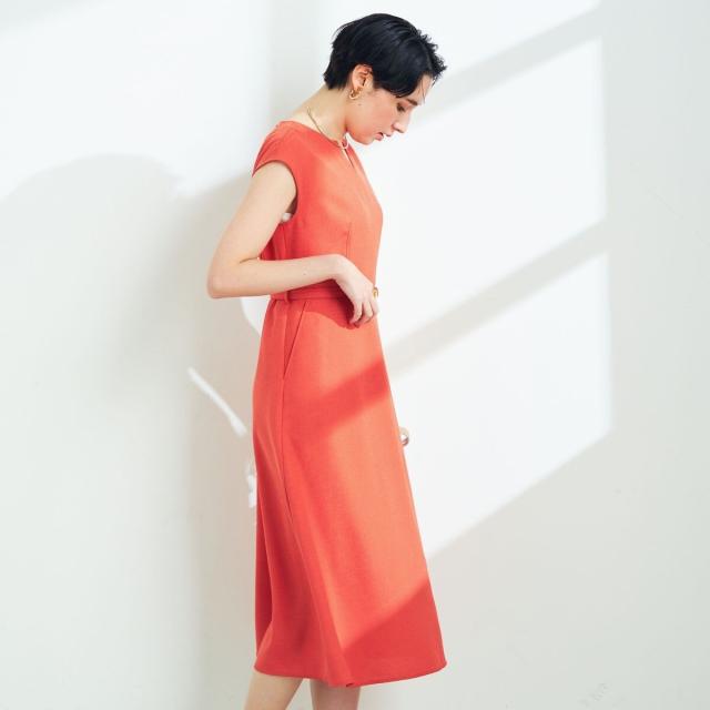 ノーリーズ（NOLLEY’S）/麻調合繊ベルト付きフレアワンピースの通販は