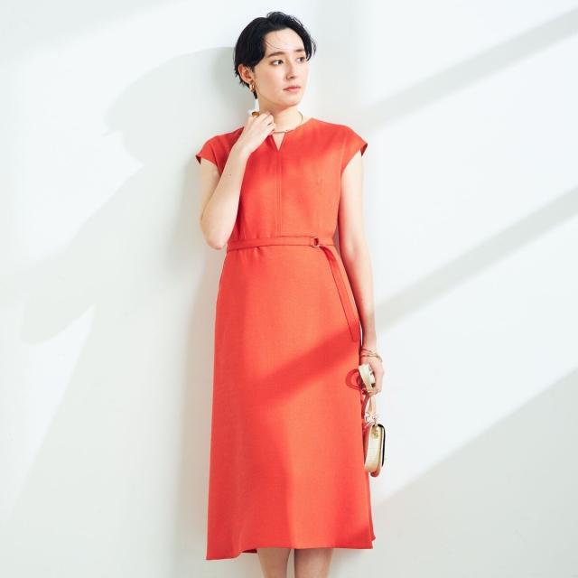 ノーリーズ（NOLLEY’S）/麻調合繊ベルト付きフレアワンピースの通販は