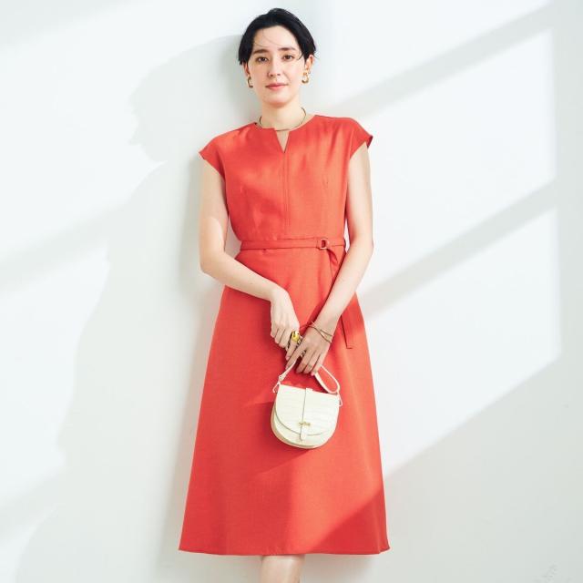 ノーリーズ（NOLLEY’S）/麻調合繊ベルト付きフレアワンピースの通販は