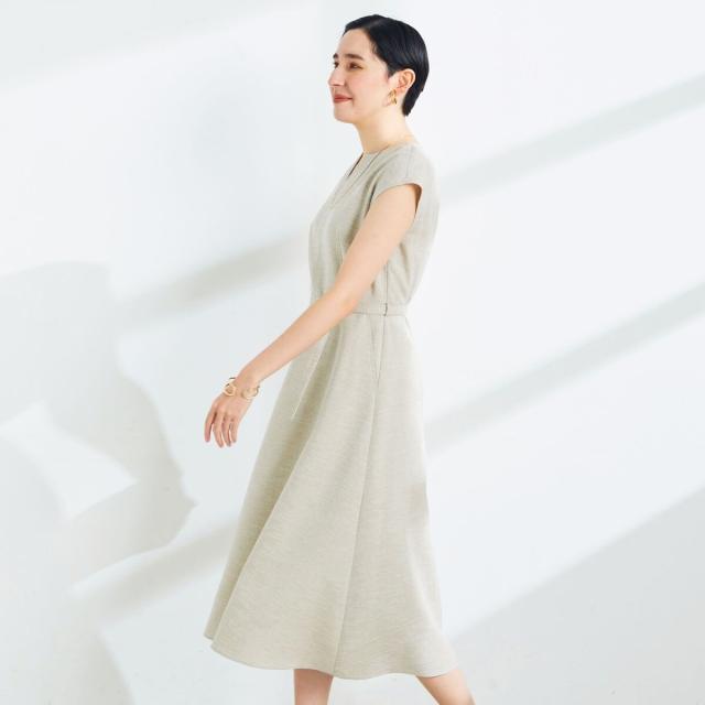 ノーリーズ（NOLLEY’S）/麻調合繊ベルト付きフレアワンピースの通販は