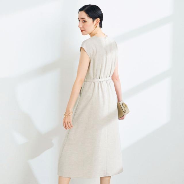 ノーリーズ（NOLLEY’S）/麻調合繊ベルト付きフレアワンピースの通販は
