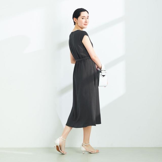 ノーリーズ（NOLLEY’S）/麻調合繊ベルト付きフレアワンピースの通販は