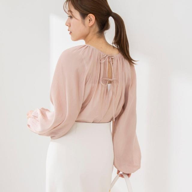 ノーリーズ（NOLLEY’S）/シアー割繊2WAYギャザーブラウス_9
