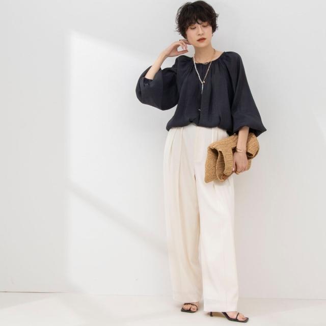 ノーリーズ（NOLLEY'S）/シアー割繊2WAYギャザーブラウス