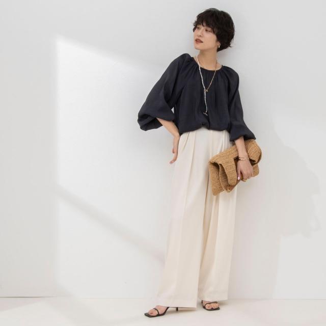 ノーリーズ（NOLLEY’S）/シアー割繊2WAYギャザーブラウス_12