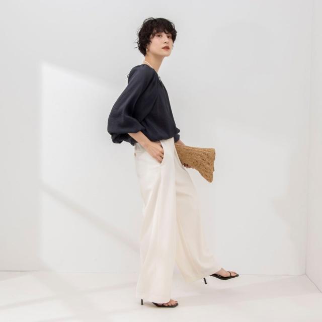 ノーリーズ（NOLLEY’S）/シアー割繊2WAYギャザーブラウス_14