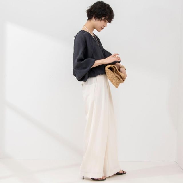ノーリーズ（NOLLEY’S）/シアー割繊2WAYギャザーブラウス_17