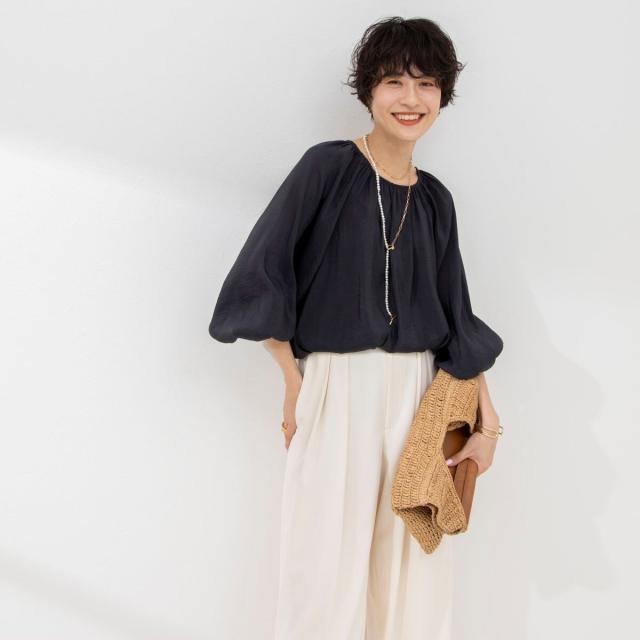 ノーリーズ（NOLLEY’S）/シアー割繊2WAYギャザーブラウス_18