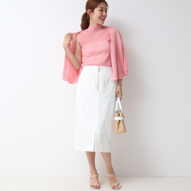 ノーリーズ（NOLLEY’S）/《手洗い可能》《アンサンブル対応》シアーリブノースリーブプルオーバーニット