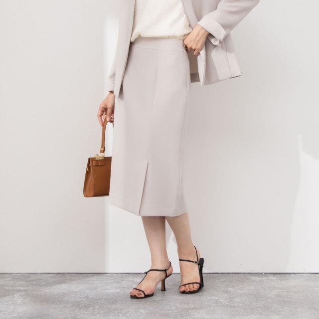 ノーリーズ（NOLLEY’S）/《セットアップ対応》ウォッシャブル撥水ダブルクロスサイドスリットスカート