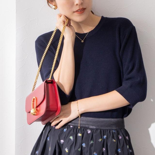 ノーリーズ（NOLLEY’S）/《手洗い可能》ESPOIR 16G片畦5分袖プルオーバーニット