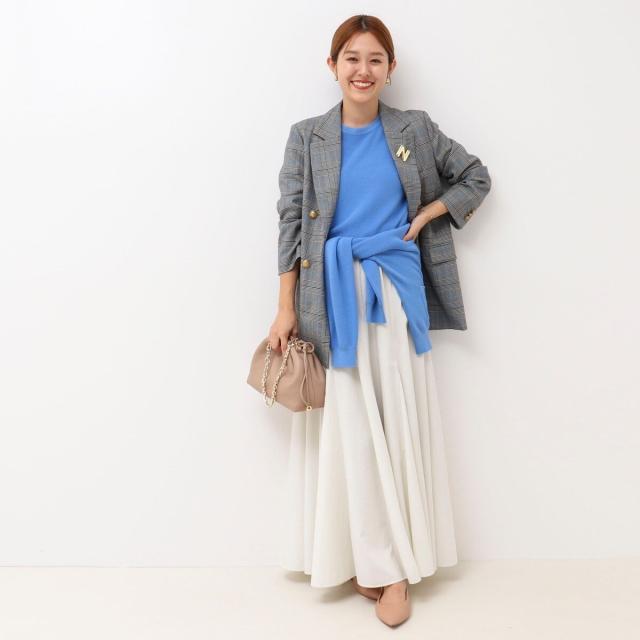 ノーリーズ（NOLLEY’S）/《手洗い可能》ESPOIR 16G片畦5分袖プルオーバーニット