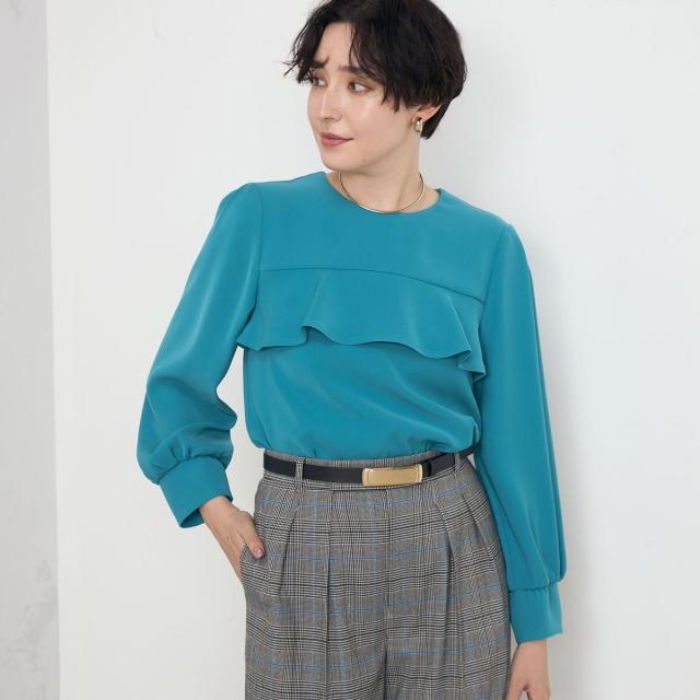 ノーリーズ（NOLLEY’S）/《セットアップ対応》ウォッシャブルダブルクロスブラウス