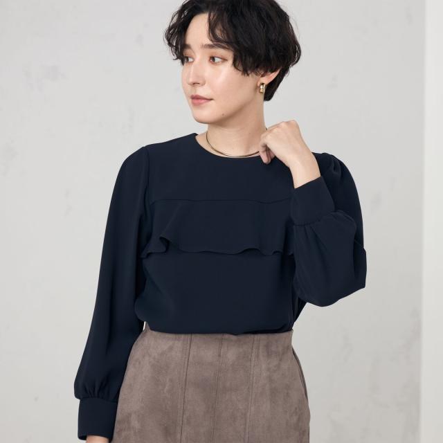 ノーリーズ（NOLLEY’S）/《セットアップ対応》ウォッシャブルダブルクロスブラウス