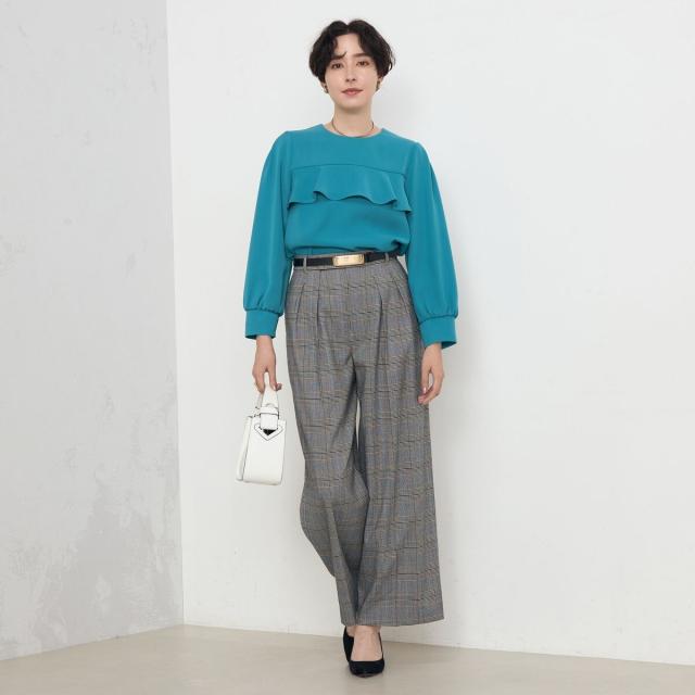 ノーリーズ（NOLLEY’S）/《セットアップ対応》ウォッシャブルダブルクロスブラウス