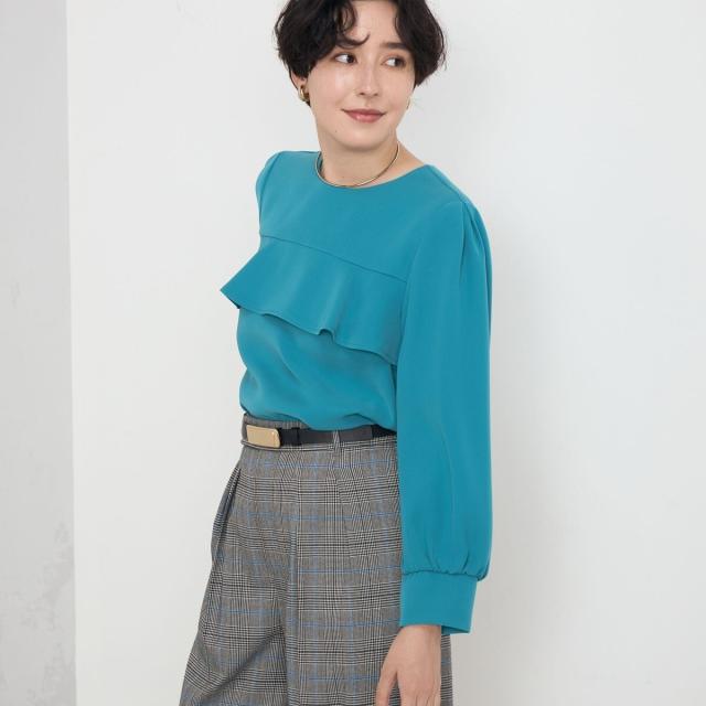 ノーリーズ（NOLLEY’S）/《セットアップ対応》ウォッシャブルダブルクロスブラウス