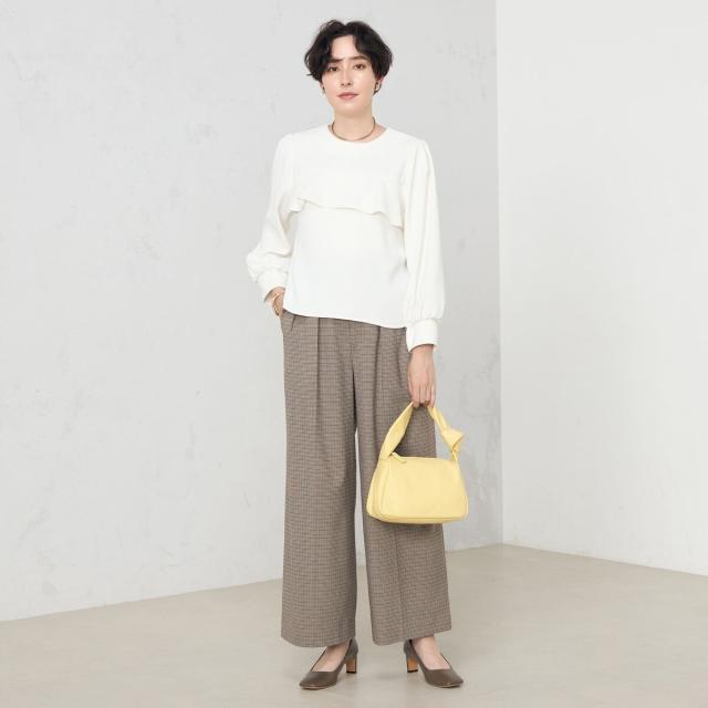 ノーリーズ（NOLLEY’S）/《セットアップ対応》ウォッシャブルダブルクロスブラウス