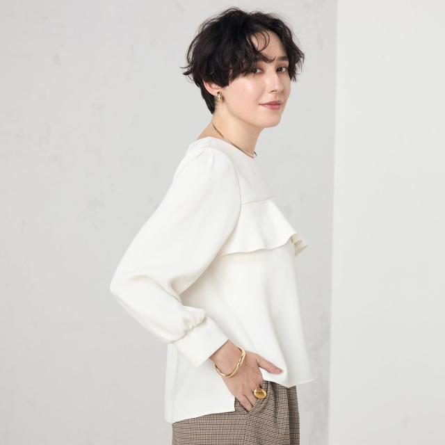 ノーリーズ（NOLLEY’S）/《セットアップ対応》ウォッシャブルダブルクロスブラウス