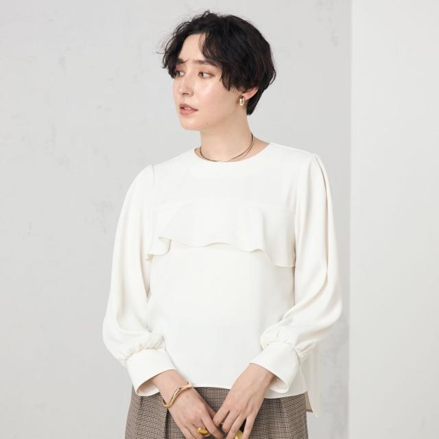 ノーリーズ（NOLLEY’S）/《セットアップ対応》ウォッシャブルダブルクロスブラウス